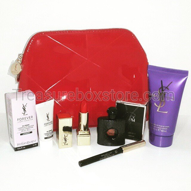 Ysl red package (rpc #1 mini, eyeliner #black, cc cream, body ...  